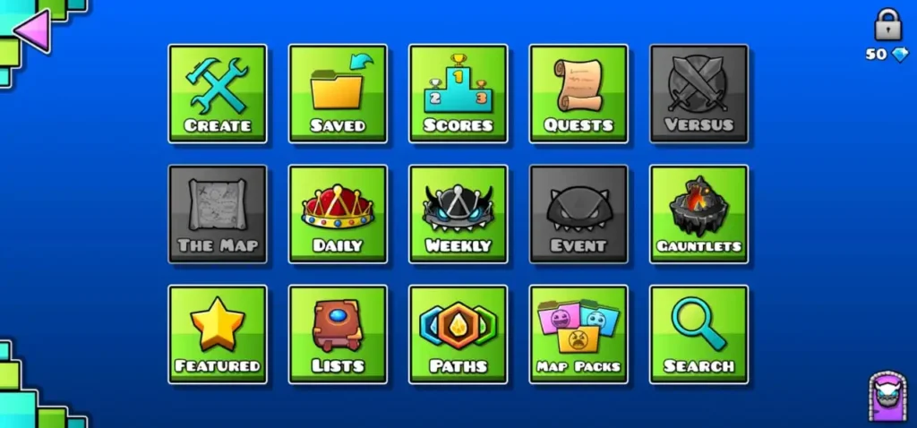 How to Upload/Create a Geometry Dash Level 2025 1 Manu of Geometry dash APK
